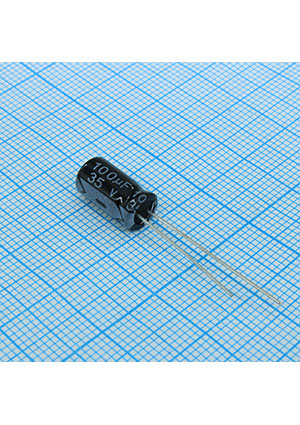 KM101M1VBKJ0612VBK, Radial, 35V 100uF /6.3*12/105 C