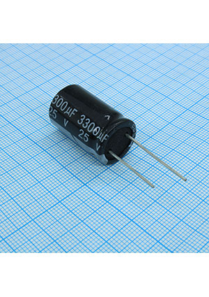 KM332M1EBKJ1625VBK, Radial, 25V 3300uF /16*25/105 C