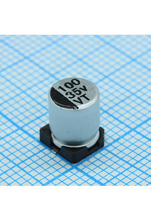 VT101M1VBKJ0607VBK, 100 35 VT 2000H 105C (6,37,7) SMD  JWCO VT101M1VBKJ0607EBK