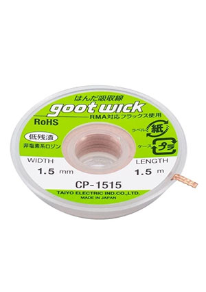 GOOT CP-1515, оплетка для выпайки (1.5мм x 1.5м) оплетка для выпайки