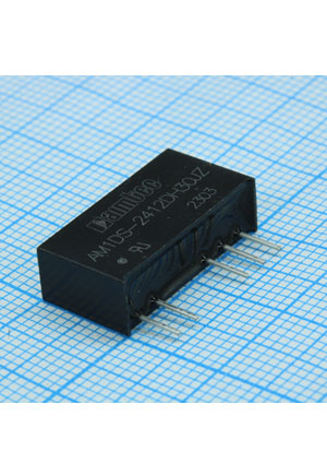 AM1DS-2412DH30JZ, 7-SIP, DC/DC, 1��, ��.21.6:26.4�, ���.+12V/+0.005:0.042A, SIP7