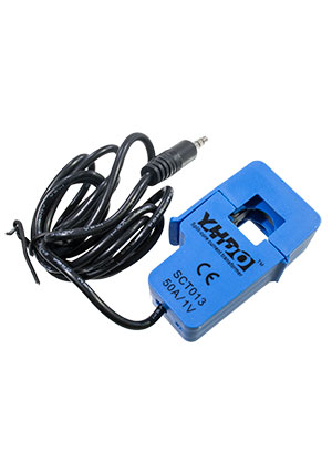 YHDC SCT-013-50, накладной датчик тока +/-50А, окно 13х13мм, кабель со штекером 3,5мм датчики тока