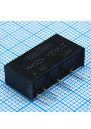 AIMTEC AM1DS-1505SJZ, SIP7, DC/DC, 1Вт, вх.13.5:16.5В, вых.5В/0.02:0.2А, SIP7 DC-DC преобразователи на печатную плату