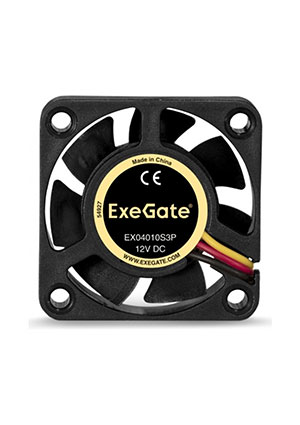 EX04010S3P, ���������� ExeGate 40x40x10 ��, ��������� ����������, 3pin, 5500RPM, 22dBA