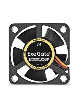 EX03010S3P, ���������� ExeGate 30x30x10 ��, ��������� ����������, 3pin, 9000RPM, 26dBA