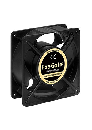 EX12038BAT, ���������� 220� ExeGate 120x120x38 ��, ������� ����������, ������, 2700RPM, 43dBA