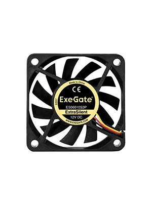 ES06010S3P, ���������� ExeGate ExtraSilent 60x60x10 ��, ��������� ����������, 3pin, 3000RPM, 23dBA