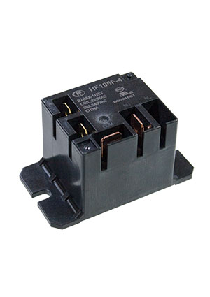 HONGFA HF105F-4/220AK-1HST, Реле, 220 AC, 4.8 mm толщина контактов AgSnO2, 1 form A, plastic sealed, реле электромагнитные