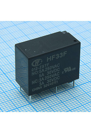 HF33F/012-ZSTF, ����, ������: 1C; U�������: 12 �; DC; �������� ������� (max): 400 ���; ��������: 5 �