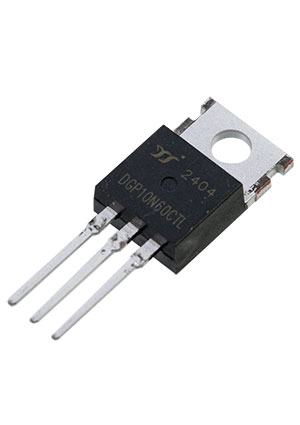 YJ DGP10N60CTL, IGBT дискрет, 600B, 10A, 110Вт (TO-220) IGBT транзисторы