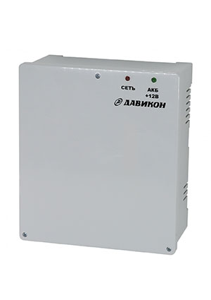 Давикон ИВЭПР-1230АП, Блок питания резервированный 12В 3А, пластиковый корпус, с регулировкой выходного напр AC-DC источники с резервированием