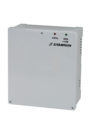 Давикон ИВЭПР-1230П, Блок питания резервированный 12В 3А, пластиковый корпус, под 1шт. АКБ 7Ач AC-DC источники с резервированием