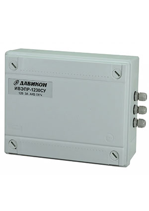 Давикон ИВЭПР-1230СУ, Блок питания резервированный 12В 3А, пластиковый корпус, герметичный, степень защиты I AC-DC источники с резервированием