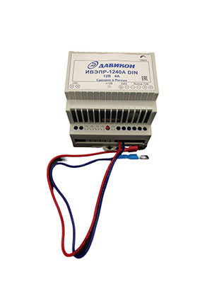 Давикон ИВЭПР-1240А-DIN, Блок питания резервированный 12В 4А, в пластиковом DIN корпусе, с защитой АКБ от гл AC-DC источники с резервированием