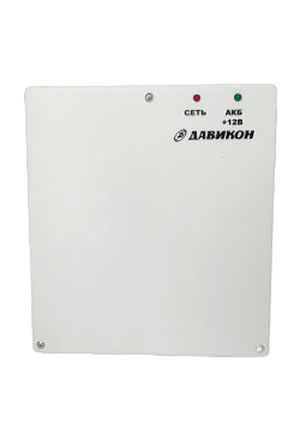 Давикон ИВЭПР-1240ПБ, Блок питания резервированный 12В 4А, пластиковый белый корпус, под 1шт. АКБ 7Ач AC-DC источники с резервированием
