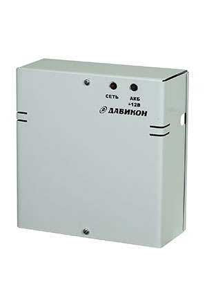 Давикон ИВЭПР-1250, Блок питания резервированный 12В 5А, металлический корпус, под 1шт. АКБ 7Ач AC-DC источники с резервированием