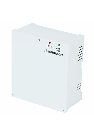 Давикон ИВЭПР-1260ПБ, Блок питания резервированный 12В 6А, пластиковый белый корпус, под 1шт. АКБ 7Ач AC-DC источники с резервированием