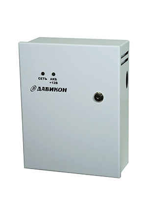 Давикон ИВЭПР-1280С-17, Блок питания резервированный 12В 8А,  металлический корпус, регулировка выходного на AC-DC источники с резервированием