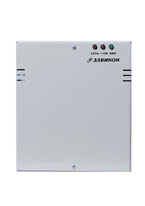Давикон ИВЭПР-1280С-7/2, Блок питания резервированный 12В 8А, металлический корпус, под 2шт. АКБ 7Ач AC-DC источники с резервированием