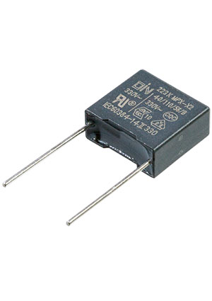 DIN C6222355CDKT2BAA00, X2 конденсатор 0.022uF 10% 330Vac шаг 10мм 12x11x5 конденсаторы помехоподавляющие