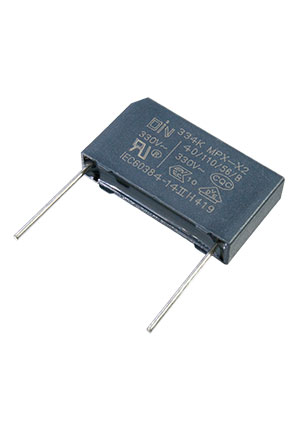 DIN C6T33460G4KT2CAA00, X2 конденсатор 0.33uF 10% 330Vac P=22.5мм 26.5x15x6 конденсаторы помехоподавляющие