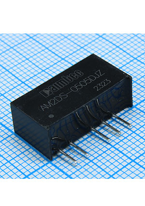 AM2DS-0505DJZ, SIP7, DC/DC, 2, .4.5:5.5, .+5/+0.02:0.2, SIP7