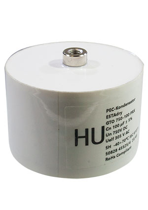 Hui You HTHC107J0800D00L00PRC*, Конденсатор силовой, 100мкФ +-5%, 750В, аналог GTO 750-100 PRX конденсаторы силовые