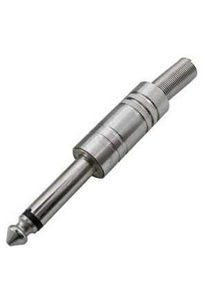 SZC SZC-0037 / 6.3 mm mono, Разъём аудио SZC-0037/6.3 мм mono, металлический Аудио разъемы Jack