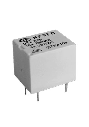 HONGFA HF3FD/005-ZTF, Миниатюрное силовое реле 5VDC, 1 Form C, = 833H-1C-C 5VDC, материал контактов AgSnO2 реле электромагнитные