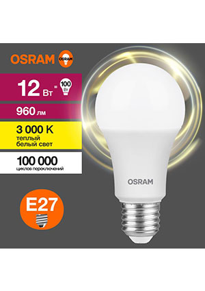 4058075578975, ����� ������������ LED Value LVCLA100 12SW/830 12�� ����������� ������� E27 230� 10�1