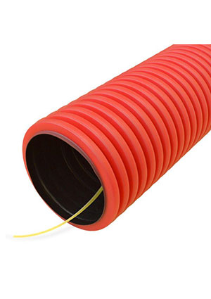 Промрукав PR15.0113, Труба гофрированная двустенная ПНД гибкая d50мм с протяжкой SN26 450 красн. (уп.50м) Пром аксессуары для систем прокладки кабеля