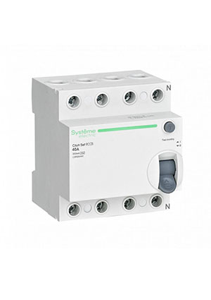 Systeme Electric C9R66440, Выключатель дифференциального тока (УЗО) 4п 40А 300мА тип AC City9 Set 400В SE C9R66440 УЗО