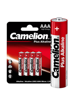 7369, ������� ������� ����������� AAA/LR03 1.5� Plus Alkaline LR03-BP4 BL-4 (�����.4��) Camelion 736