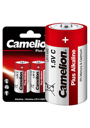 1653, ������� ������� ����������� C/LR14 1.5� Plus Alkaline LR14-BP2 BL-2 (�����.2��) Camelion 1653