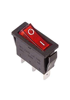 Rexant 36-2210, Выключатель клавишн. 250В 15А (3с) ON-OFF красн. с подсветкой (RWB-404; SC-791; IRS-101-1C) кнопки управления