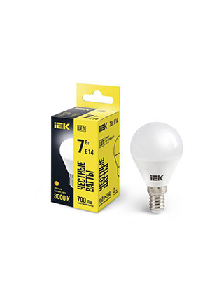 LLE-G45-7-230-30-E14, ����� ������������ G45 7�� ��� 3000� ����. ���. E14 630�� 230-240� IEK LLE-G45