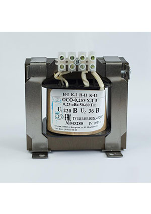 Костромское ФКУ ИК-1 ОС0000002365, Трансформатор ОСО-0.25-09 220/36В УХЛ3 Кострома ОС0000002365 трансформаторы силовые