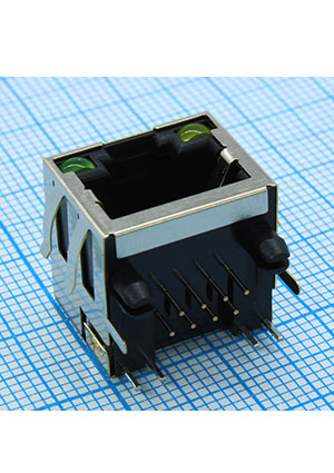 KLS L-KLS12-108-8P8C-1x1-2-G/Y-0-01, гн RJ45 разъемы телефонные и сетевые