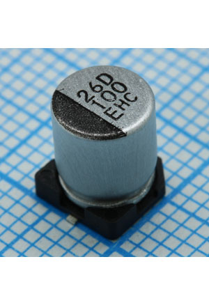 HHXC250ARA101MF80G, ���������� ��������� ����������� ����������� 100��� 25� +20%( 6.3 X 7.7��) ��� �