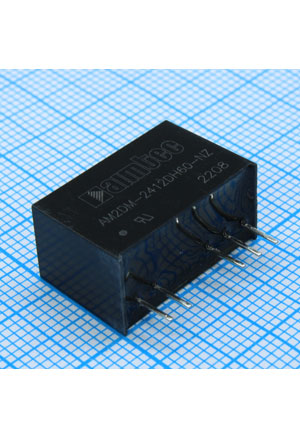 AM2DM-2412DH60-NZ, SIP7, DC/DC, 2��, ��.21.6:26.4�, ���.+12�/+0.083�, SIP7