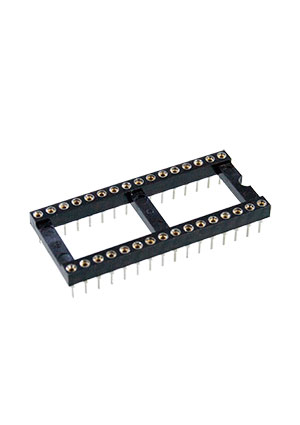 CONNFLY DS1001-32, SCLM-32 DIP панель цанговая, шаг 2.54мм, 32 контакта панельки для компонентов