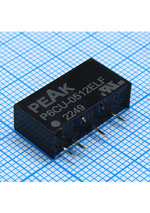 P6CU-0512ELF, DC/DC преобразователи на печатную плату, корпус SIP7