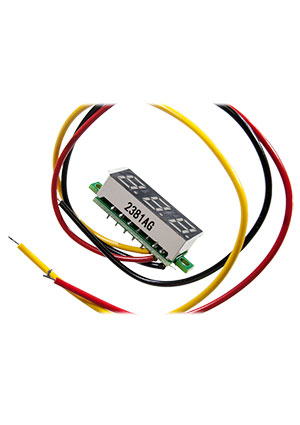 S-Line KZY4094-G, Вольтметр цифровой 0.28-3, 0-100VDC зеленый цифровые головки