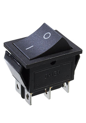 DAIER KCD2-202, переключатель 15А 250В ON-ON 6 контактов черный переключатели клавишные