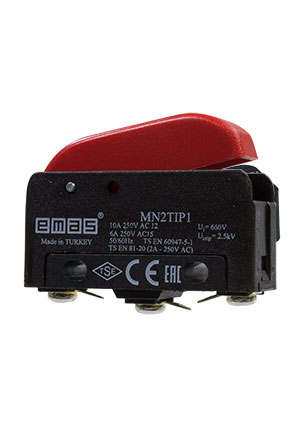 EMAS MN2TIP1, Мини-выключатель с клавишей 1ПК микропереключатели
