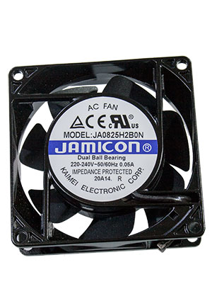 JAMICON JA0825H2BON-T-R, вентилятор 80х80х25мм 220В (качения), разъем AC вентиляторы