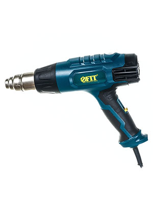 FIT 80611, Фен технический 2000 Вт; 60/400/600 C; 300/500/500 л/мин; рез. накл.; короб. клеевые пистолеты, термофены и аксессуары
