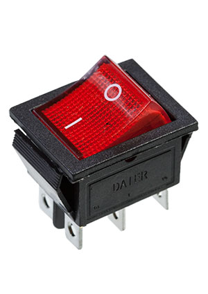 Daier KCD2-202/N, переключатель красный 6 контактов 15A,220В ON-ON переключатели клавишные