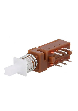 KNITTER-SWITCH MPBS-22H01-LF-14, микропереключатель 0,5А/100В ON-ON DPDT кнопки миниатюрные
