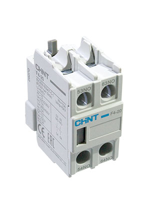 CHINT 439517, (Старый номер 257024 снят с произ-ва) Приставка доп.контакты F4-20 к контактору NC1, NC2, NC аксессуары к контакторам